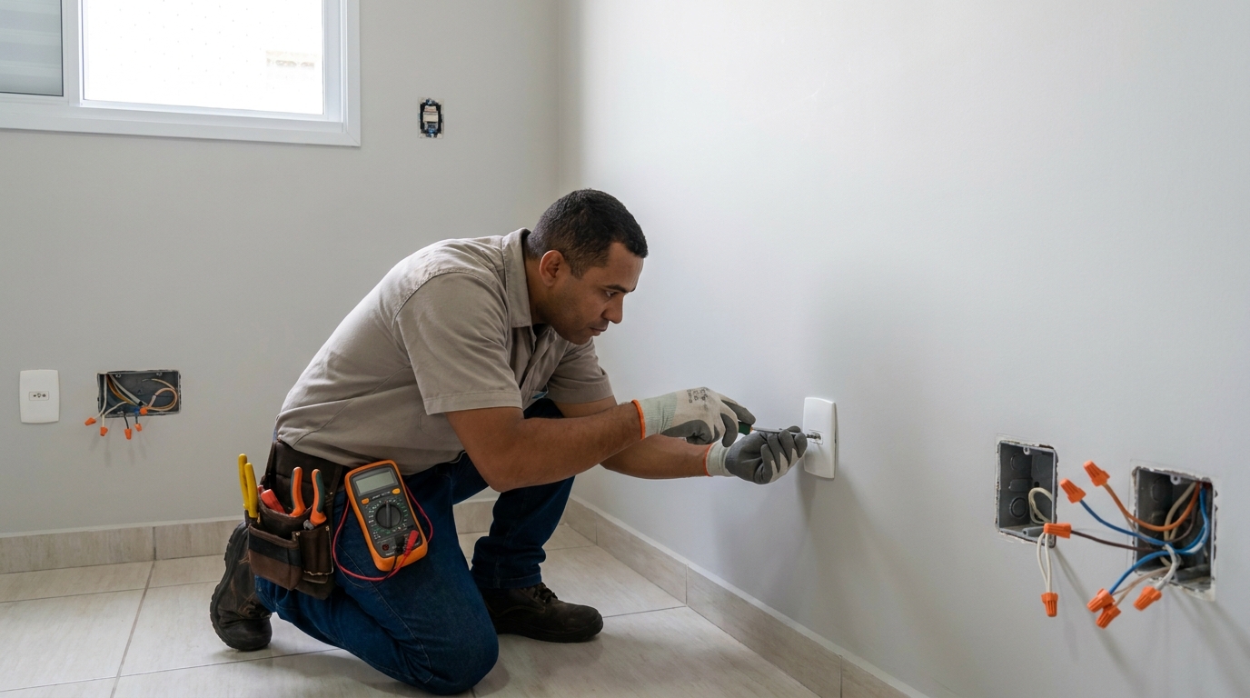 Instalacao de tomada e interruptor em Barueri‑SP