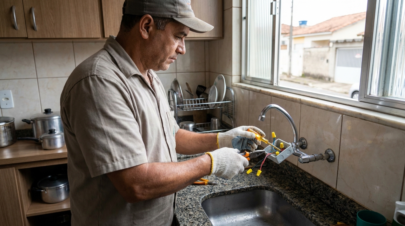 Instalacao de torneira eletrica profissional em Barueri‑SP