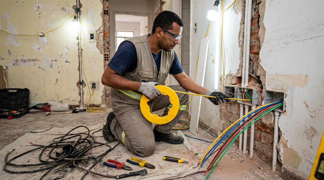 Troca de fiacao eletrica profissional em Barueri‑SP
