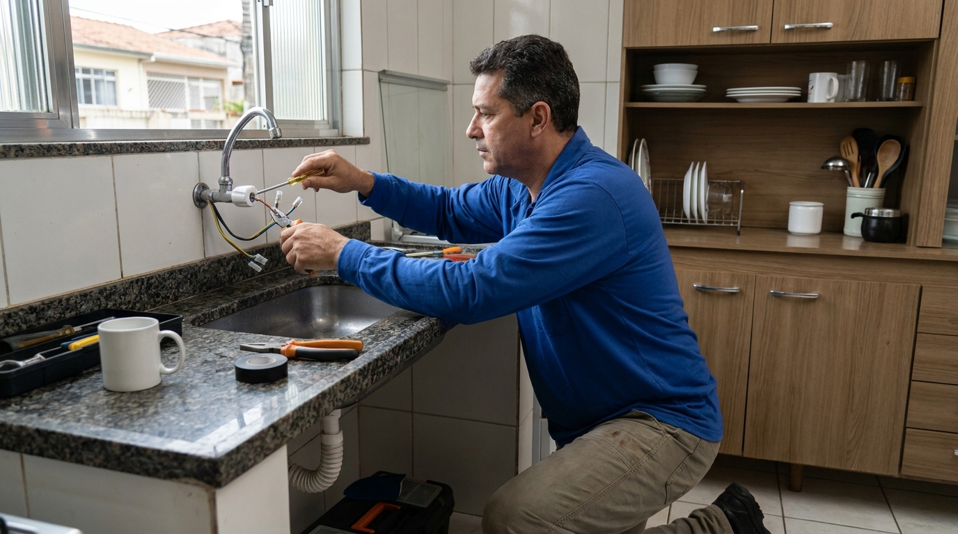 Troca de torneira eletrica em Barueri‑SP